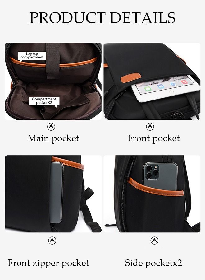 DUNISO Women's Multi-function Laptop Bag 13.3 inch Travel Laptop Backpack Water Resistant Dustproof Shoulder Bag Business Messenger Briefcase for College Student Business People - Image 3