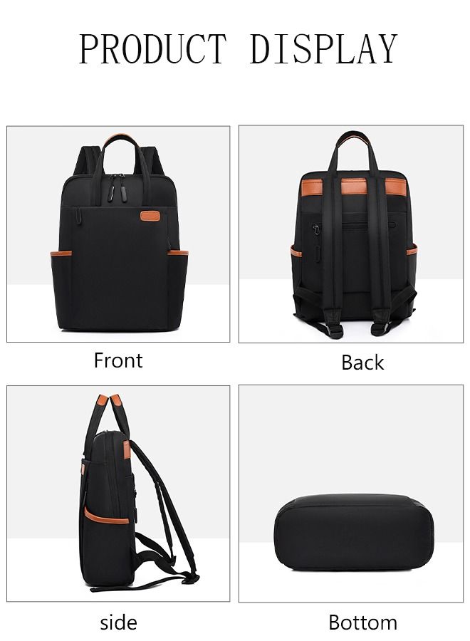 DUNISO Women's Multi-function Laptop Bag 13.3 inch Travel Laptop Backpack Water Resistant Dustproof Shoulder Bag Business Messenger Briefcase for College Student Business People - Image 2