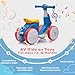 JoyRydz دراجة توازن كهربائية للأطفال JoyRydz 6V مع آلة فقاعات 4 في 1 دراجة توازن للأطفال مع جهاز تحكم عن بعد للأطفال من عمر سنة واحدة أولاد وبنات دراجة فقاعات ألعاب ركوب مزودة بمحرك موسيقى وأضواء LED زرقاء وحمراء - Image 4