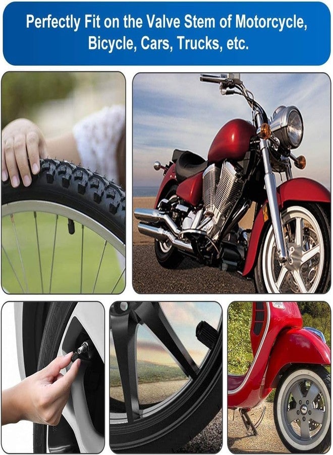 SYSDTTD Tire Valve Caps has a Sealing Ring Tire Valve Stem Caps for Bike,Bicycle,Car,Motorbike 15pcs Black - Image 4