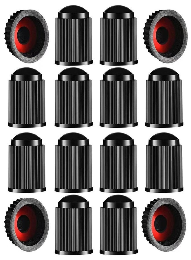 SYSDTTD Tire Valve Caps has a Sealing Ring Tire Valve Stem Caps for Bike,Bicycle,Car,Motorbike 15pcs Black - Image 1