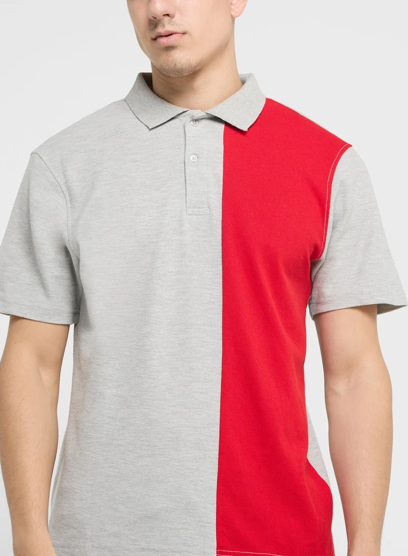 Robert Wood  Essential  Colorblock Polo Shirts for Men | Best Price UAE