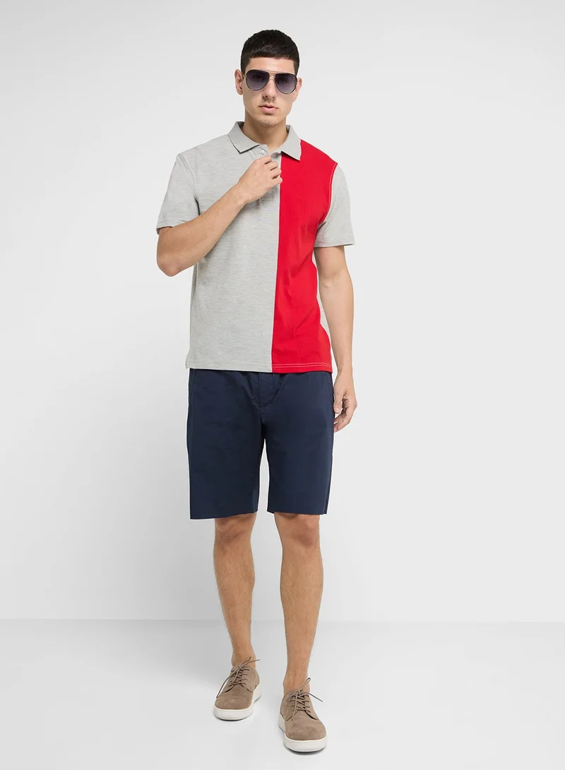 Robert Wood  Essential  Colorblock Polo Shirts for Men | Best Price UAE