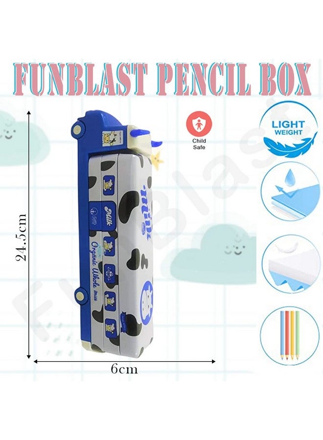 فنبلاست صندوق أقلام فن بلاست للأطفال مع إطارات متحركة ومبراة لشاحنة الأطفال، صندوق هندسي للأطفال والفتيات (متعدد الألوان) - Image 2