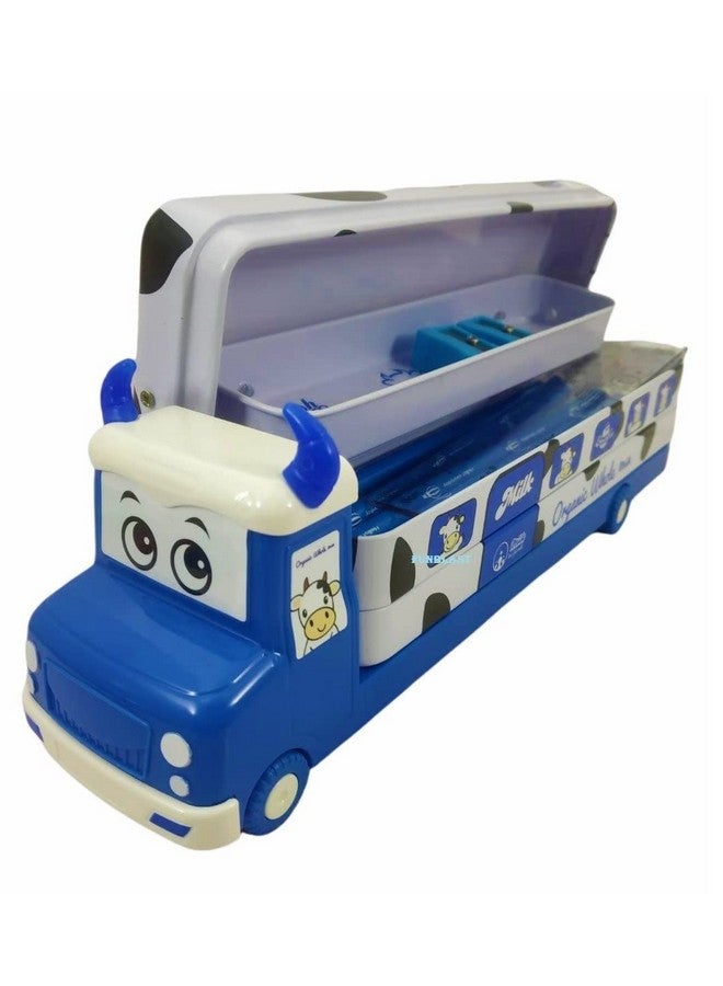 فنبلاست صندوق أقلام فن بلاست للأطفال مع إطارات متحركة ومبراة لشاحنة الأطفال، صندوق هندسي للأطفال والفتيات (متعدد الألوان) - Image 4