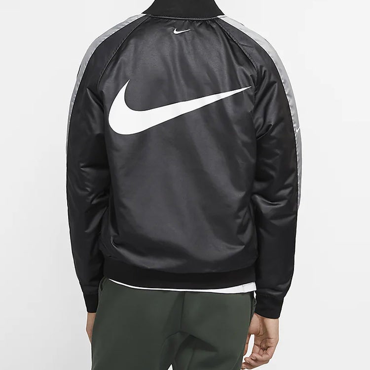 Nike Reversible Woven Jacket Black Gray 'Black Grey' - Image 5