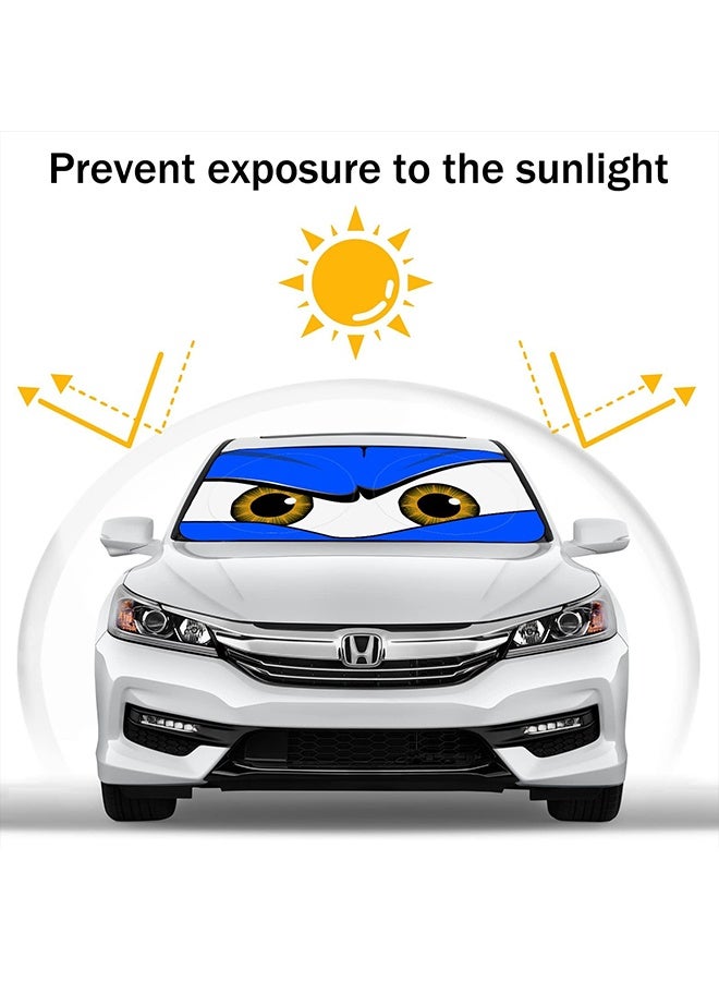 meayul Windshield Sun Shade, Car Accessories, Blackout Car Front Windsow Shades Umbrella Automotive Sun Visor Block Heat Insulation Protection Easy Use Sun Visor Shield - Image 2