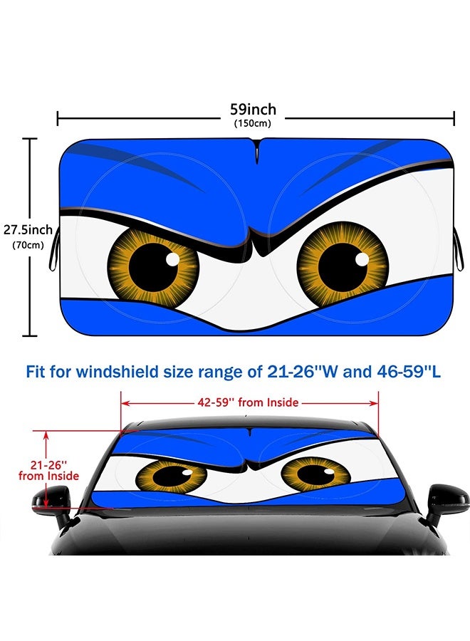 meayul Windshield Sun Shade, Car Accessories, Blackout Car Front Windsow Shades Umbrella Automotive Sun Visor Block Heat Insulation Protection Easy Use Sun Visor Shield - Image 3