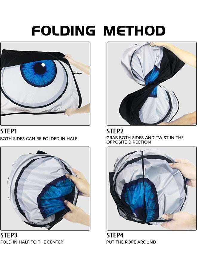 meayul Windshield Sun Shade, Car Accessories, Blackout Car Front Windsow Shades Umbrella Automotive Sun Visor Block Heat Insulation Protection Easy Use Sun Visor Shield - Image 4