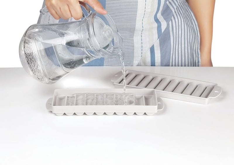 Puthak Stick Ice Cube Tray - 10-Cylinder Sticks for Water Bottle, Plastic Ice Cube Tray with Lid - 3pc Sets, Easy Release Freezer Moulds - Image 2