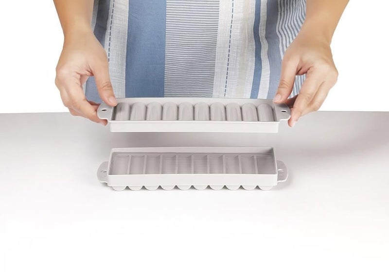 Puthak Stick Ice Cube Tray - 10-Cylinder Sticks for Water Bottle, Plastic Ice Cube Tray with Lid - 3pc Sets, Easy Release Freezer Moulds - Image 3