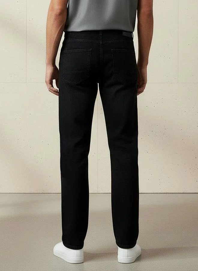 Splash FAV BLACK Men Straight Fit Mid Rise Jeans for Men | Best Price UAE