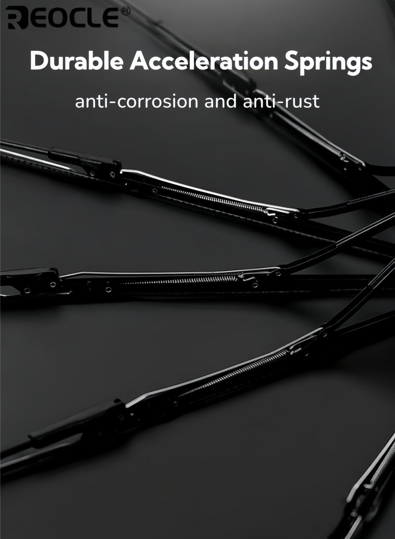 REOCLE 12-Rib Automatic Open Close Folding Umbrella Windproof Compact Travel Umbrella Stylish Foldable Umbrella Lightweight Durable Water Resistant Quick Drying Suitable for Daily Use Outdoor Activities - Image 5