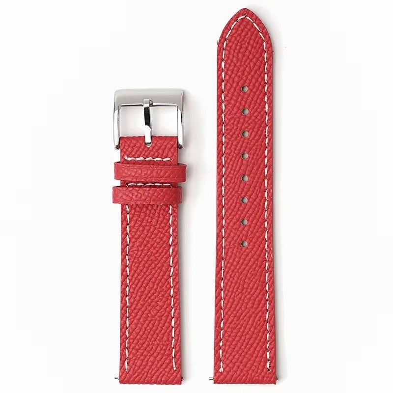 Bluejw Full Grain Genuine Calf Leather Replacement Watch Strap with Stainless Steel Buckle for Men and Women – 18mm 20mm 22mm - Image 1