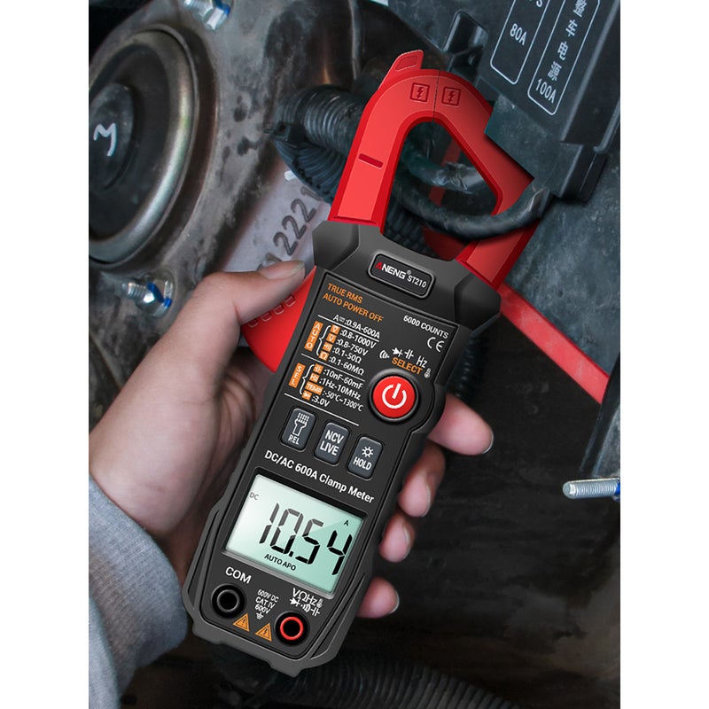 ANENG Digital Clamp Meter AC/DC Current Clamp True-RMS Multimeter Auto-Ranging Multi Tester with Amp Volt Ohm Resistance Capacitance Continuity Diode Temperature Frequency NCV Tests for Automotive Electronic HVAC Tech - Image 3