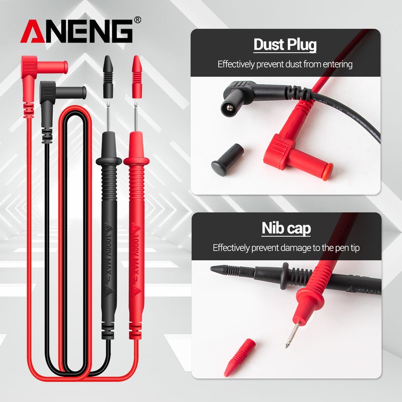 ANENG Digital Clamp Meter AC/DC Current Clamp True-RMS Multimeter Auto-Ranging Multi Tester with Amp Volt Ohm Resistance Capacitance Continuity Diode Temperature Frequency NCV Tests for Automotive Electronic HVAC Tech - Image 2