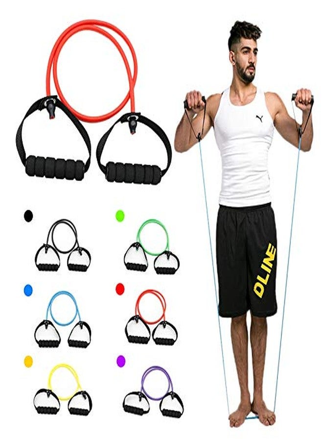 Aegon Pilates Latex Tubing Expanders Exercise Tubes Strength Resistance Band Sets Fitness Equipment Pull Belt Rope (Black) - Image 3