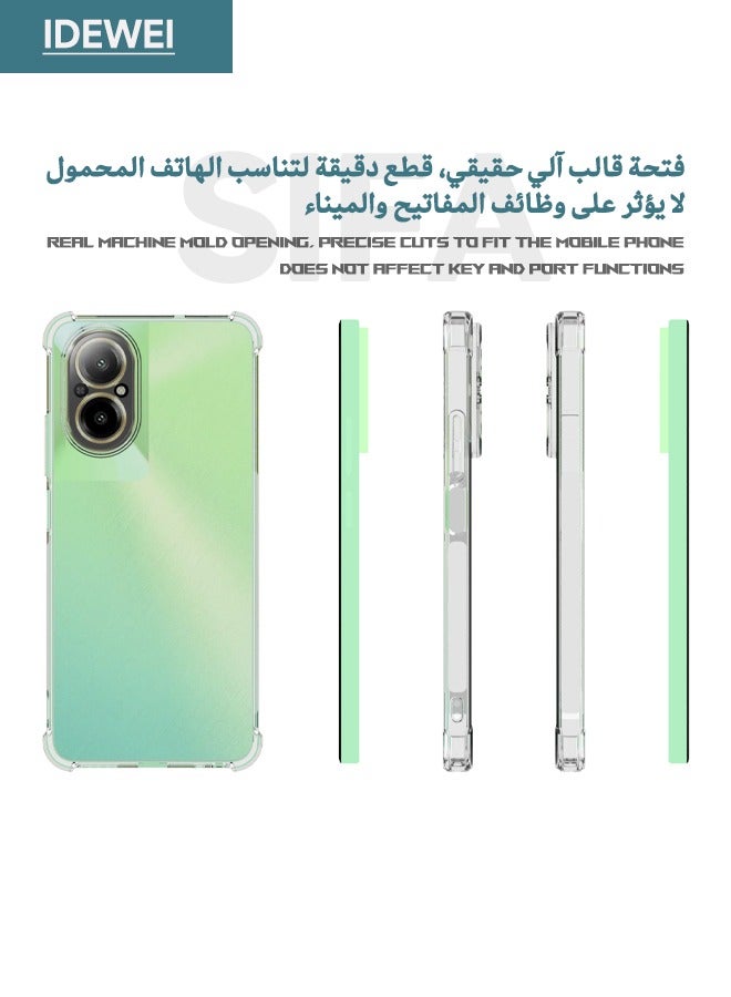 إيدويي حافظة Realme C67، مصممة لجراب Realme C67 4G، غطاء Realme C67 مع أكياس هوائية بأربع زوايا مضادة للسقوط، غطاء خلفي من السيليكون الناعم من مطاط TPU المرن النحيف لـ Realme C67 4G (شفاف) - Image 4
