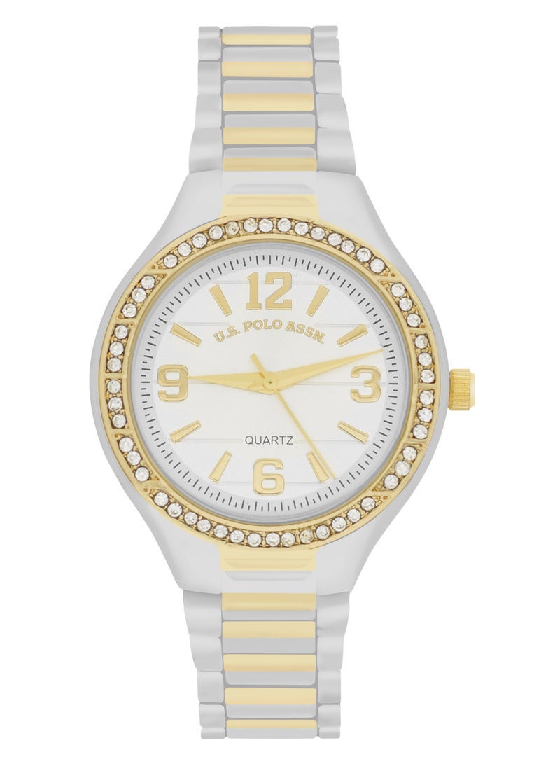 U.S. Polo Assn. Women's Quartz Analog dual tone plated watch and bracelet set  - Image 3