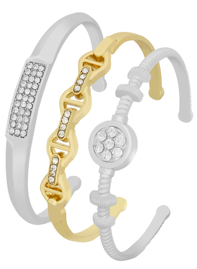 U.S. Polo Assn. Women's Quartz Analog dual tone plated watch and bracelet set  - Image 4
