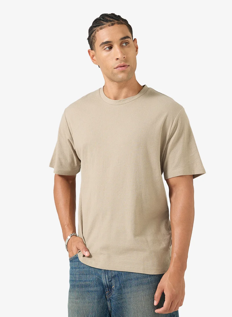 Casual Regular Fit Crew Neck T-Shirt