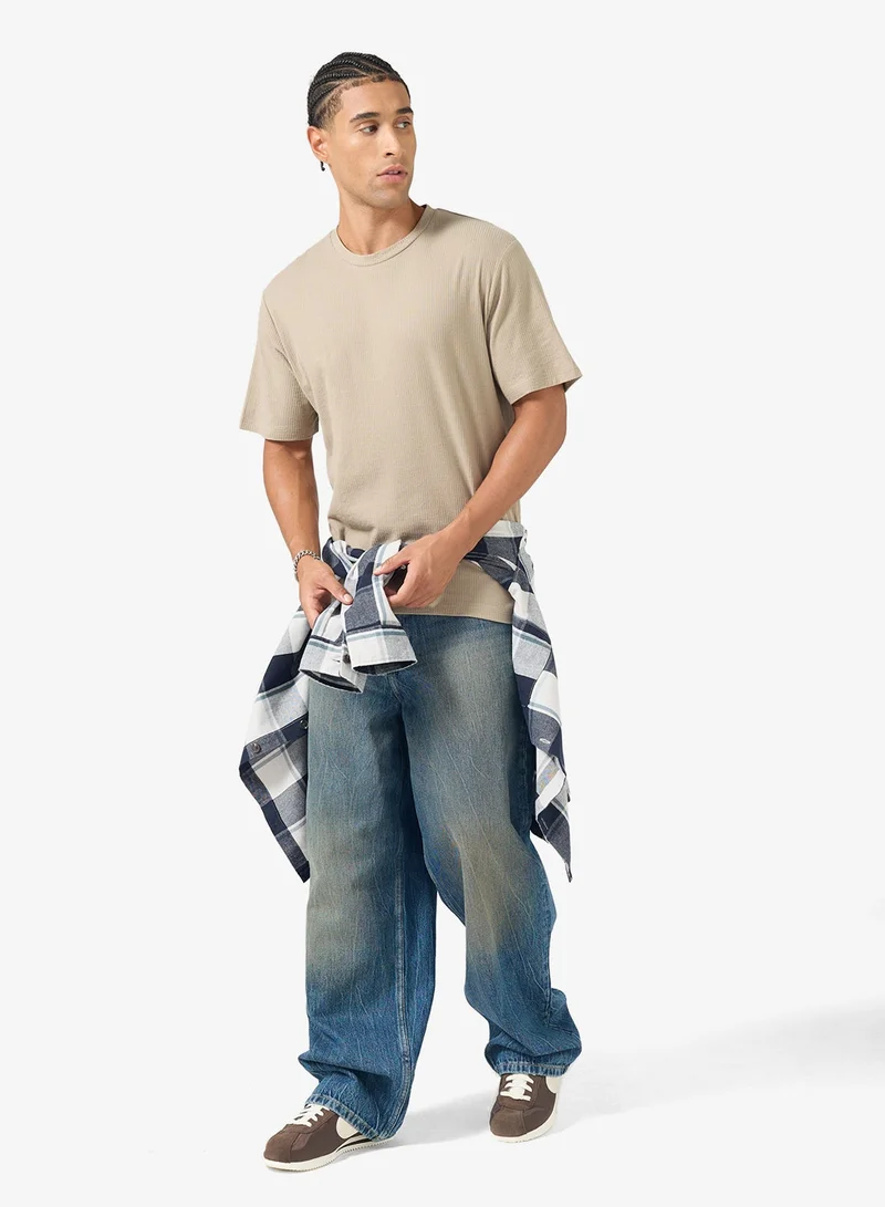 JJ Rebel Casual Regular Fit Crew Neck T-Shirt