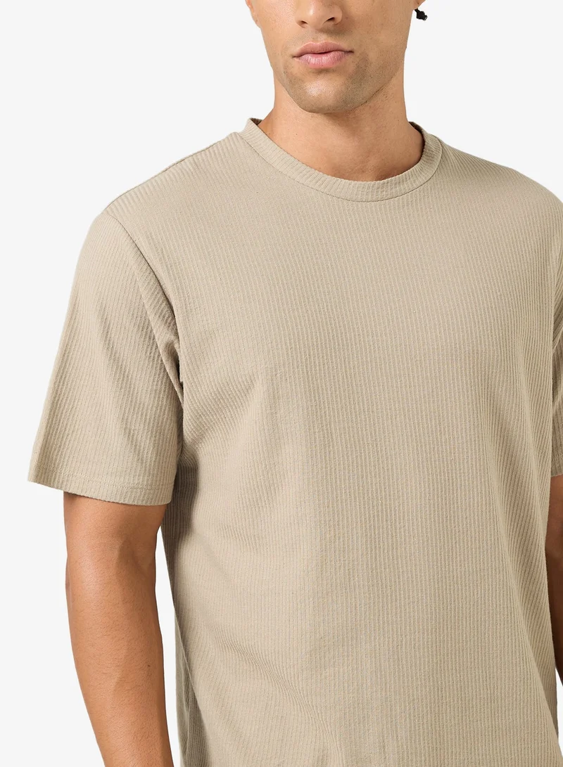 JJ Rebel Casual Regular Fit Crew Neck T-Shirt