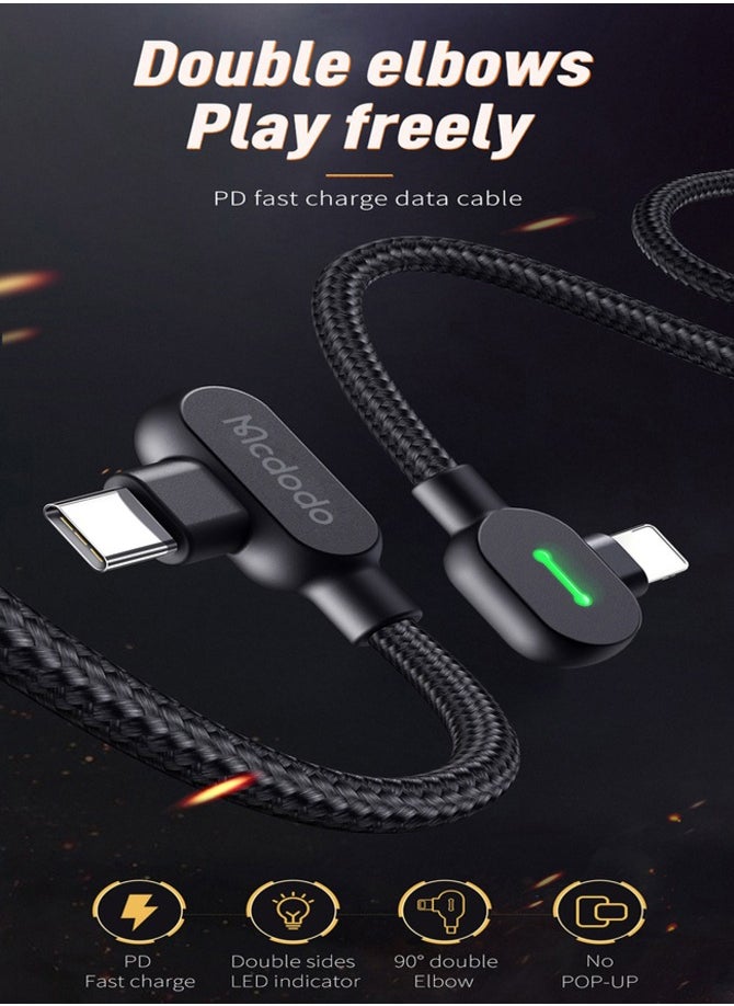 Mcdodo - 90ْ  Light Cable Type-C to Lightning - Image 1