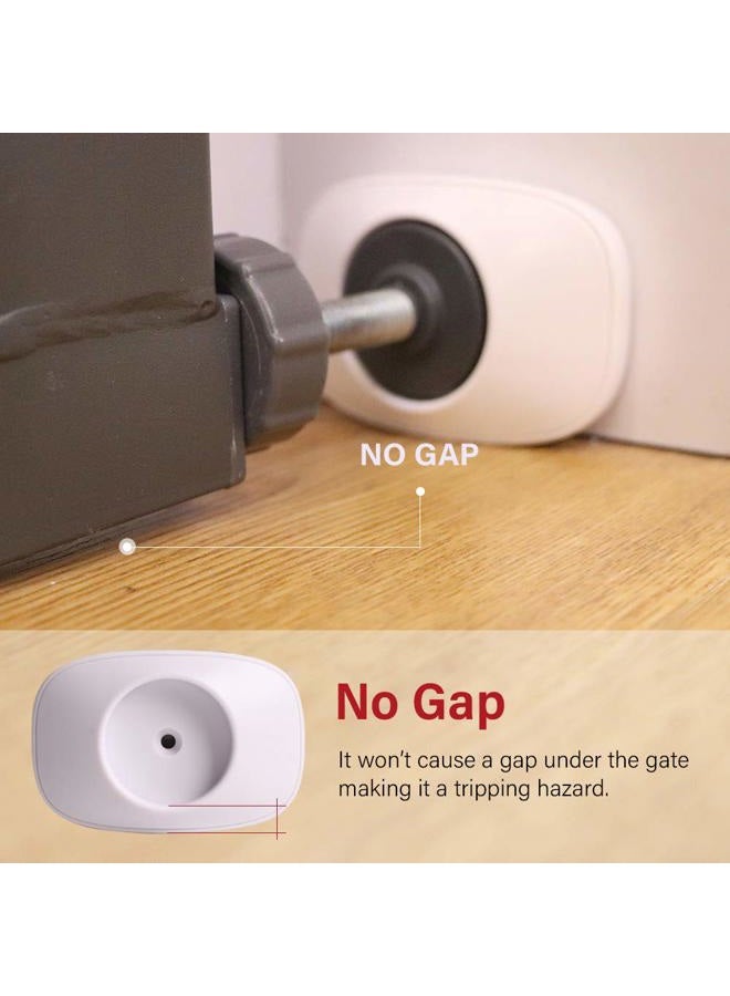 Eudemon Safety Baby Gate Wall Protector Wall Saver for Pressure Mounted Gate Protect Walls/Baseboard/Stairs/Door Frame/Doorways Work on Pet & Dog Gates Easy to Install (White, 4 Pack) - Image 3