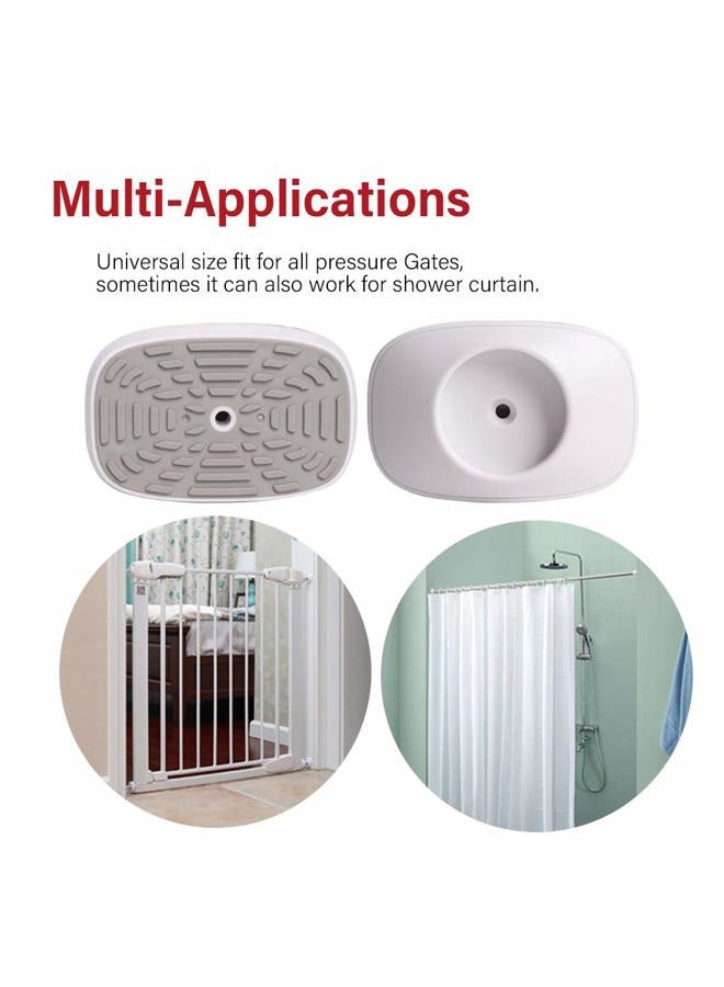 Eudemon Safety Baby Gate Wall Protector Wall Saver for Pressure Mounted Gate Protect Walls/Baseboard/Stairs/Door Frame/Doorways Work on Pet & Dog Gates Easy to Install (White, 4 Pack) - Image 4