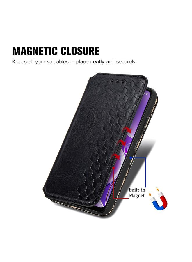 S-TOP Case For Nokia G42 Cubic Grid Pressed Magnetic Leather Phone Case - Image 5