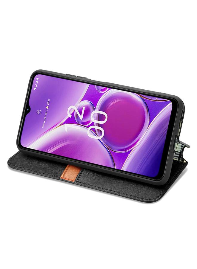 S-TOP Case For Nokia G42 Cubic Grid Pressed Magnetic Leather Phone Case - Image 4
