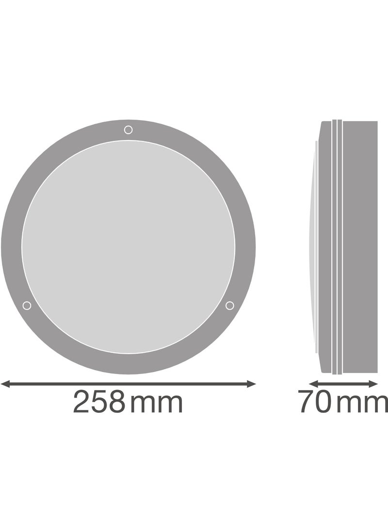 Osram Ledvance LED Bulkhead surface ceiling light 10W 800lm - 830 Warm White 250mm - IP65 rating protection  - Image 5