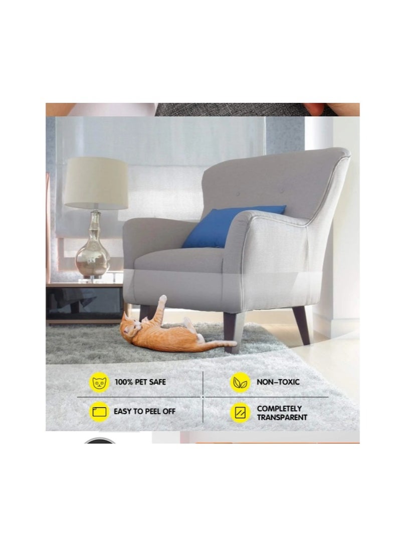 Cat Scratcher Deterrent Train Tape Cat Furniture Protector Double Sided Couch Sofa Protector Cat Sticky Paws Tape for Furniture - Image 5