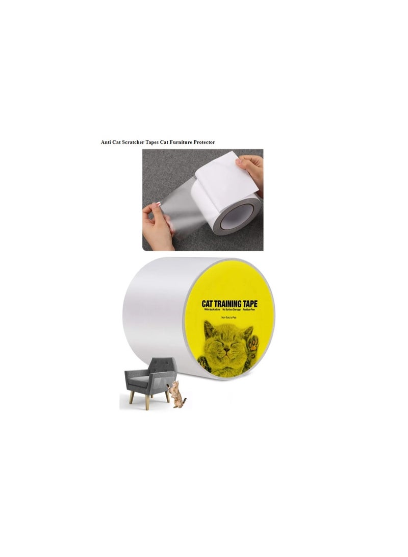 Cat Scratcher Deterrent Train Tape Cat Furniture Protector Double Sided Couch Sofa Protector Cat Sticky Paws Tape for Furniture - Image 2