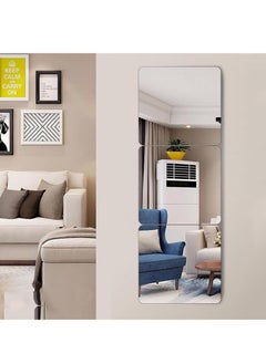 3Pack Self Adhesive Acrylic Mirror Non Glass Sticky Mirror Flexible Plastic Mirror Sheets Wall Stickers Full Length Mirror Wall Mounted Frameless Mirror Set for Bedroom Living Room 30 x 30cm