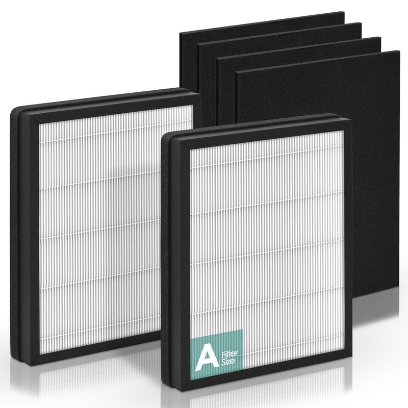 Idylis Air Purifier Replacement Filter A for Filtrete FAPC01A and Idylis AC2119 IAP10100 IAP10150 IAPC40140 Air Purifier with Idylis Filter IAFH100A Size A 2 H13 HEPA  4 Carbon Prefilter