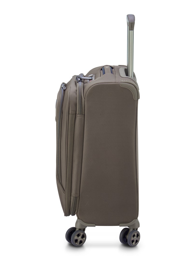 DELSEY Paris Helium DLX 55cm Softcase 4 Double Wheel Expandable Cabin Luggage Trolley Mocha  - Image 3