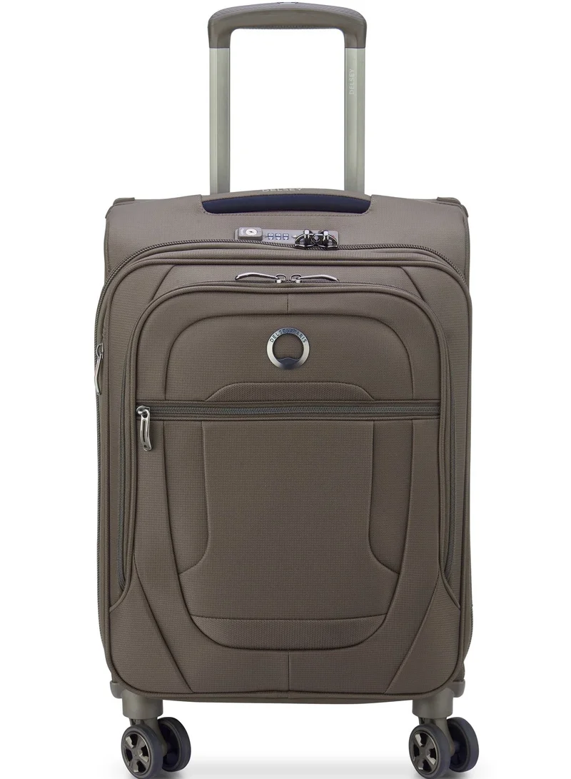 Helium DLX 2.0 - 55 Cm Softcase 4-Double Wheeled Expandable Cabin Luggage Trolley - Mocha