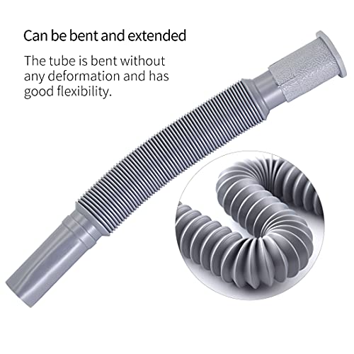 OLIREXD Universal Wash Basin Sink Drain Pipe, 1-1/4 Inch Install Diameter Plastic Flexible and Expandable Drain Pipe for Kitchen Bathroom Sink, Gray - Image 4