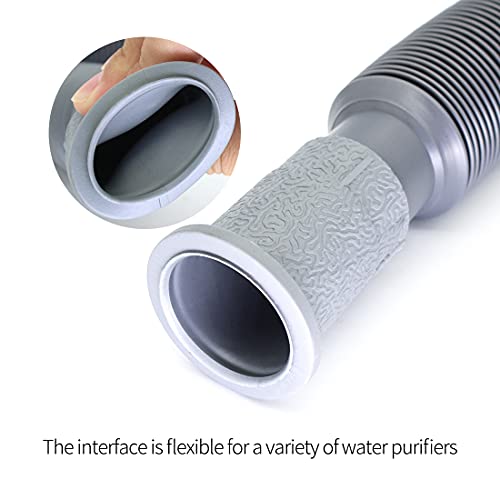OLIREXD Universal Wash Basin Sink Drain Pipe, 1-1/4 Inch Install Diameter Plastic Flexible and Expandable Drain Pipe for Kitchen Bathroom Sink, Gray - Image 5