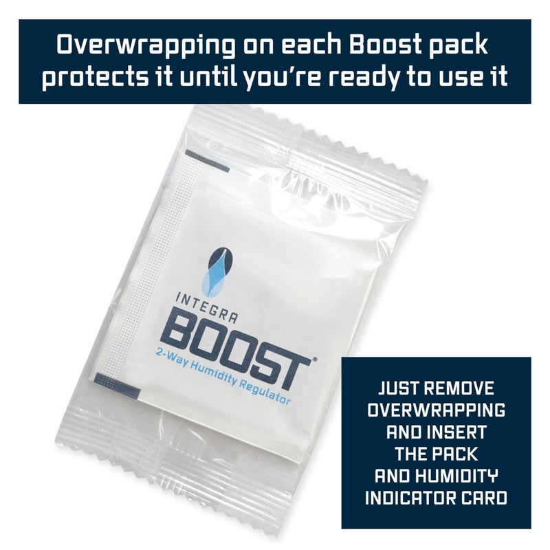 Integra Boost - 55% RH Level - 2 Gram Size - Two-Way Humidity Control Pack - Includes Humidity Indicator Cards - Humidity Balancer Packet For Packaged Foods & Herbs Storage (Pack of 6) - Image 2