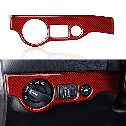 BRMYL Car Headlight Switch Control Cover Decals for 2015-2023 Dodge Challenger Accessories Carbon Fiber Stickers - Image 1