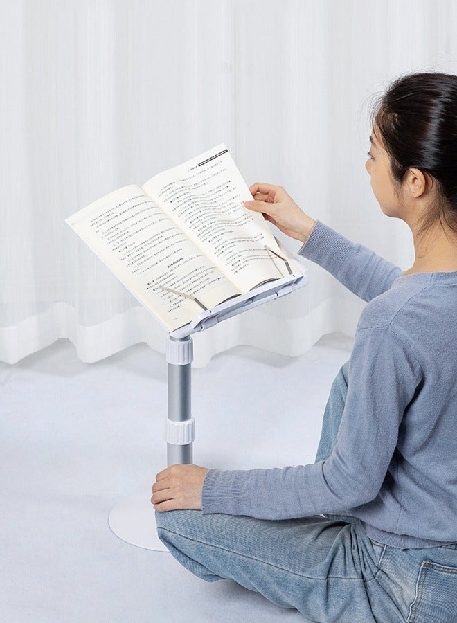 Ru syanl Floor-to-Ceiling Reading Stand Adjustable Lifting Tablet Stand Book Stand for Reading on Bed Sofa Floor Desk Multi Heights Angles Bookstands  - Image 4
