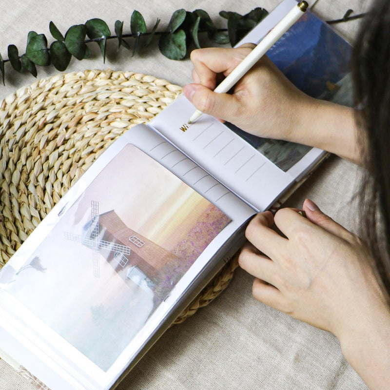 Holoary Photo Album 4x6  Picture Album Holds 50 Horizontal Photos  Memo Writing Area for Each Pocket  Printing Cover Small Photo Book with Front Window  Small Photo Album for Travel Vacation Adventure - Image 4