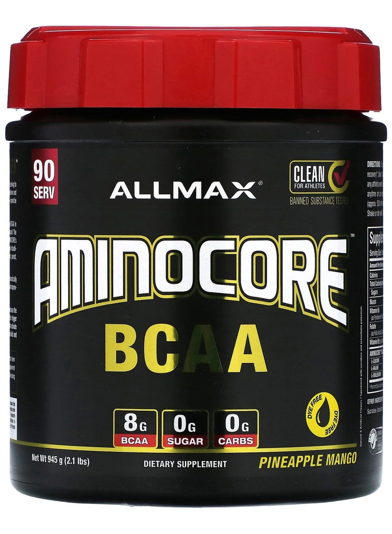 Allmax AMINOCORE BCAA, Pineapple Mango, 2.1 lbs (945 g)