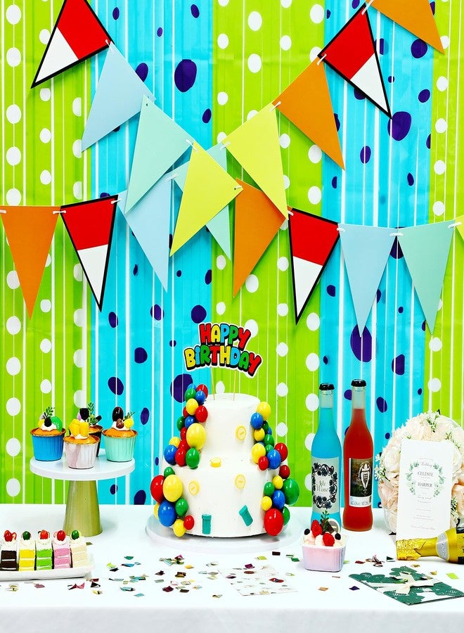 اودين لافتة حفلات أنمي من أوداين، 5 قطع، لافتة مثلثة ملونة، زينة عيد ميلاد متعددة الألوان، مناسبة لأعياد الميلاد والمناسبات الخارجية، ديكور معلق للحفلات - Image 3