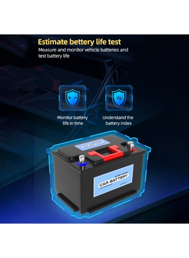 OBD-II OBD II Scanner, Car Engine Fault Code Reader Battery Tester CAN Diagnostic Scan Tool for 12V Gasoline Vehicles, Black - Image 5