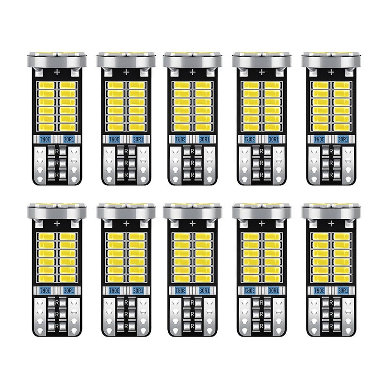 UHANBUT 10PCS 194 LED Light Bulb T10 168 W5W 2825 LED Reading Bulb with 24SMD 3014 Chipsets Bright 6000K Car License Plate Lamp Bulbs for Car Interior DomeCourtesyTrunk Light White - Image 3