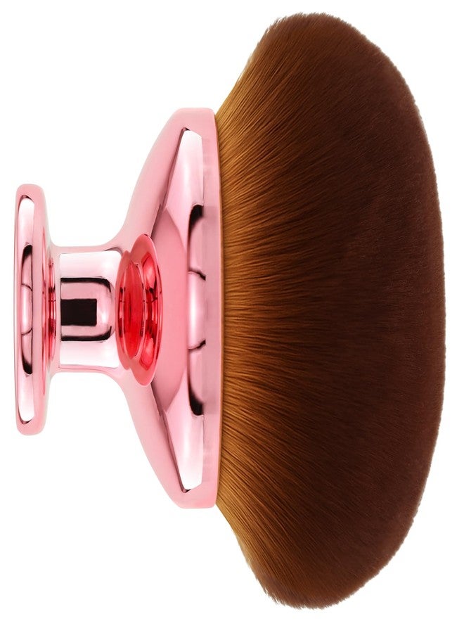 EOICCEOH Extra Large Body Makeup Brush For Self Tanner, Leg Makeup &Bronzer Blend,90 mm Wide-headed Kabuki Brush Provides More Even &Pretty Application, Oval Face&Back Makeup Brush, Wet&Dry Use- Pink Rose Gold - Image 1